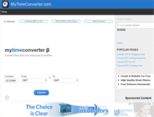 Tablet Screenshot of mytimeconverter.com